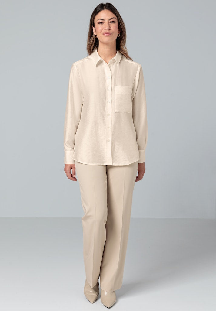 Blouses lange mouw beige Bianca
