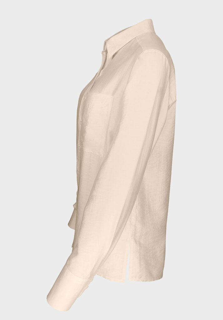 Blouses lange mouw beige Bianca