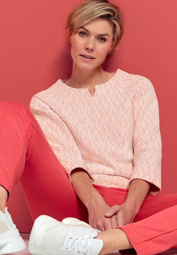 T-shirts lange mouw rood Bianca