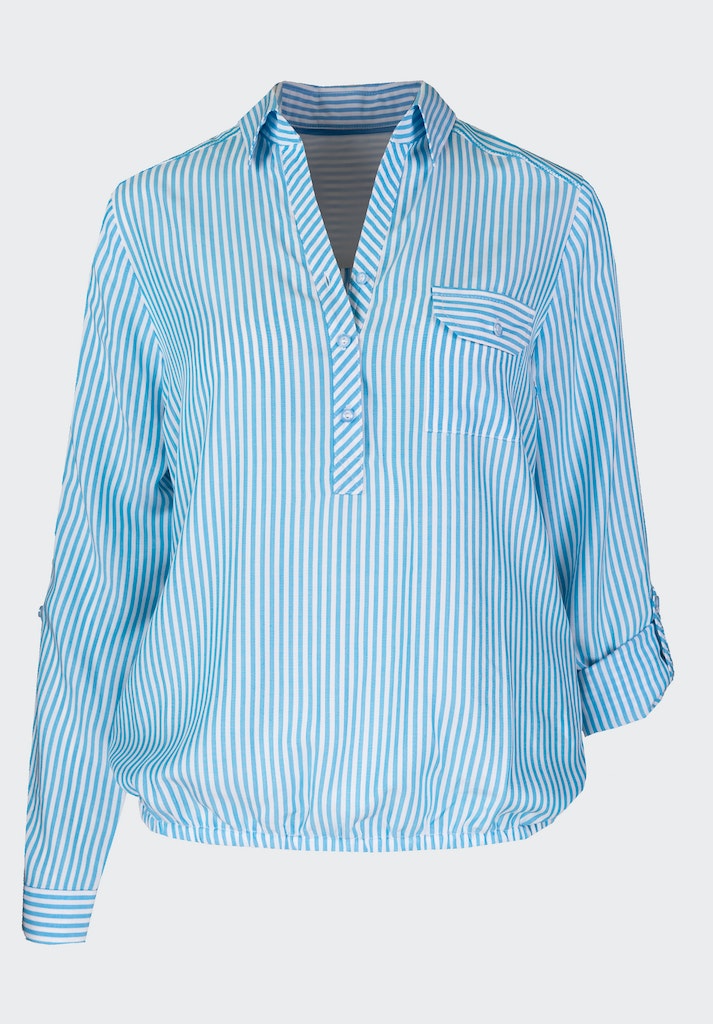 Blouses lange mouw blauw Bianca