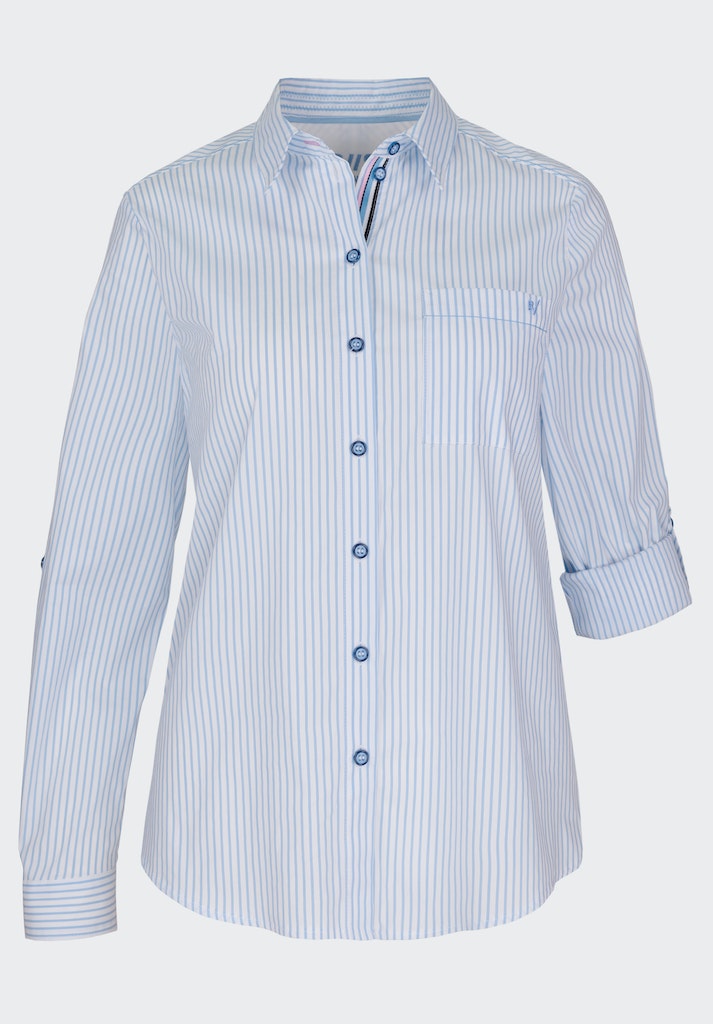 Blouses lange mouw blauw Bianca