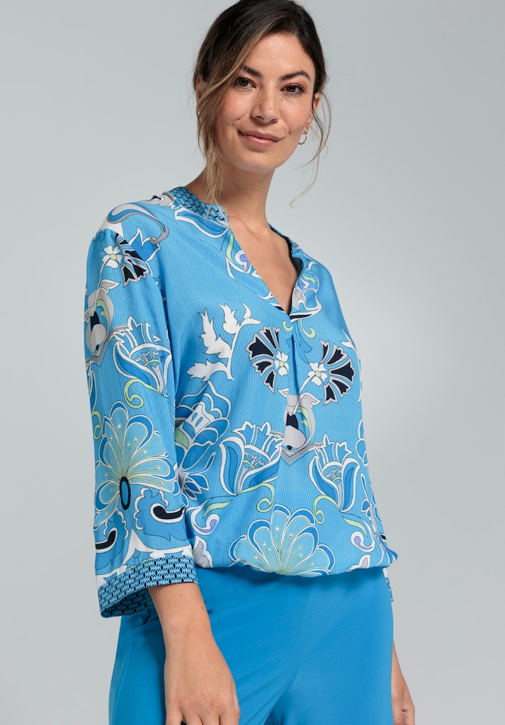 Blouses lange mouw blauw Bianca