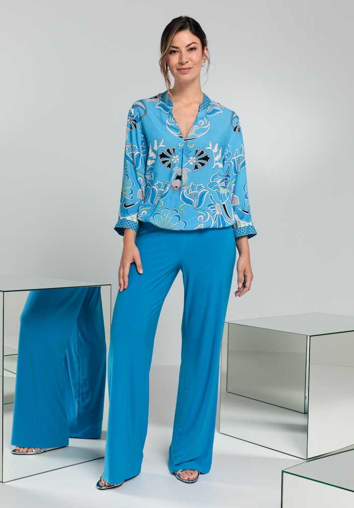 Blouses lange mouw blauw Bianca