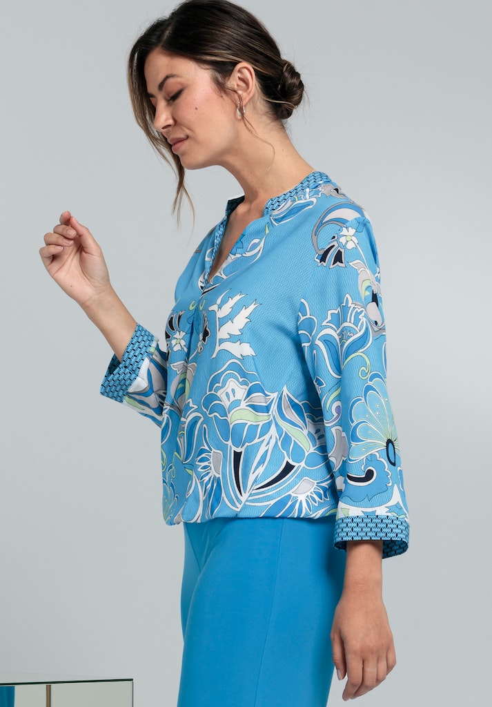 Blouses lange mouw blauw Bianca