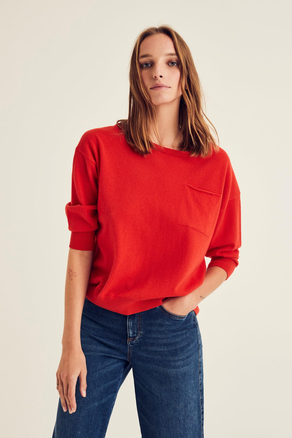Pulls rood Terre Bleue