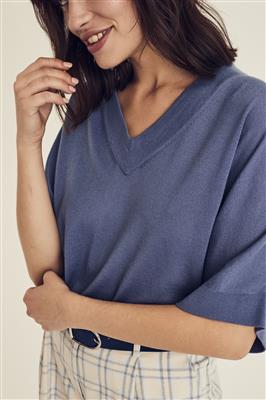 Pulls paars Terre Bleue