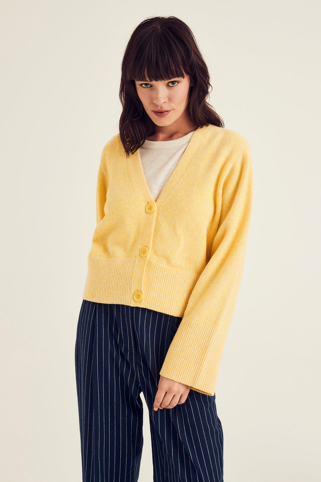 Cardigans geel Terre Bleue