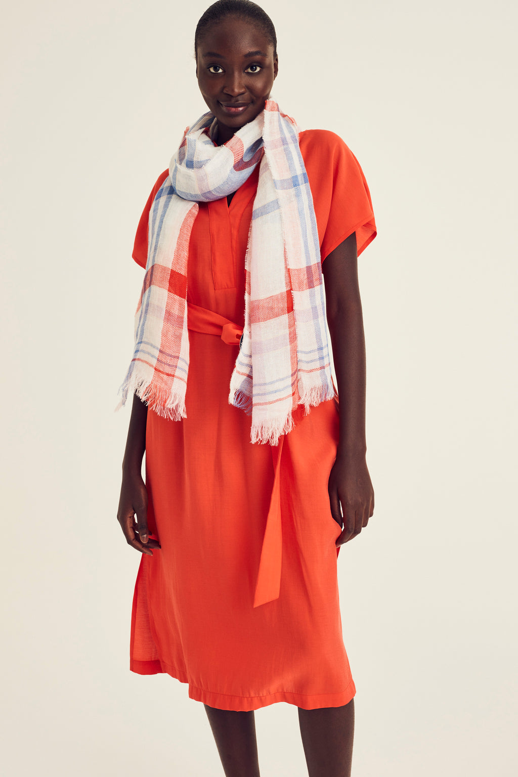 Sjaals rood Terre Bleue