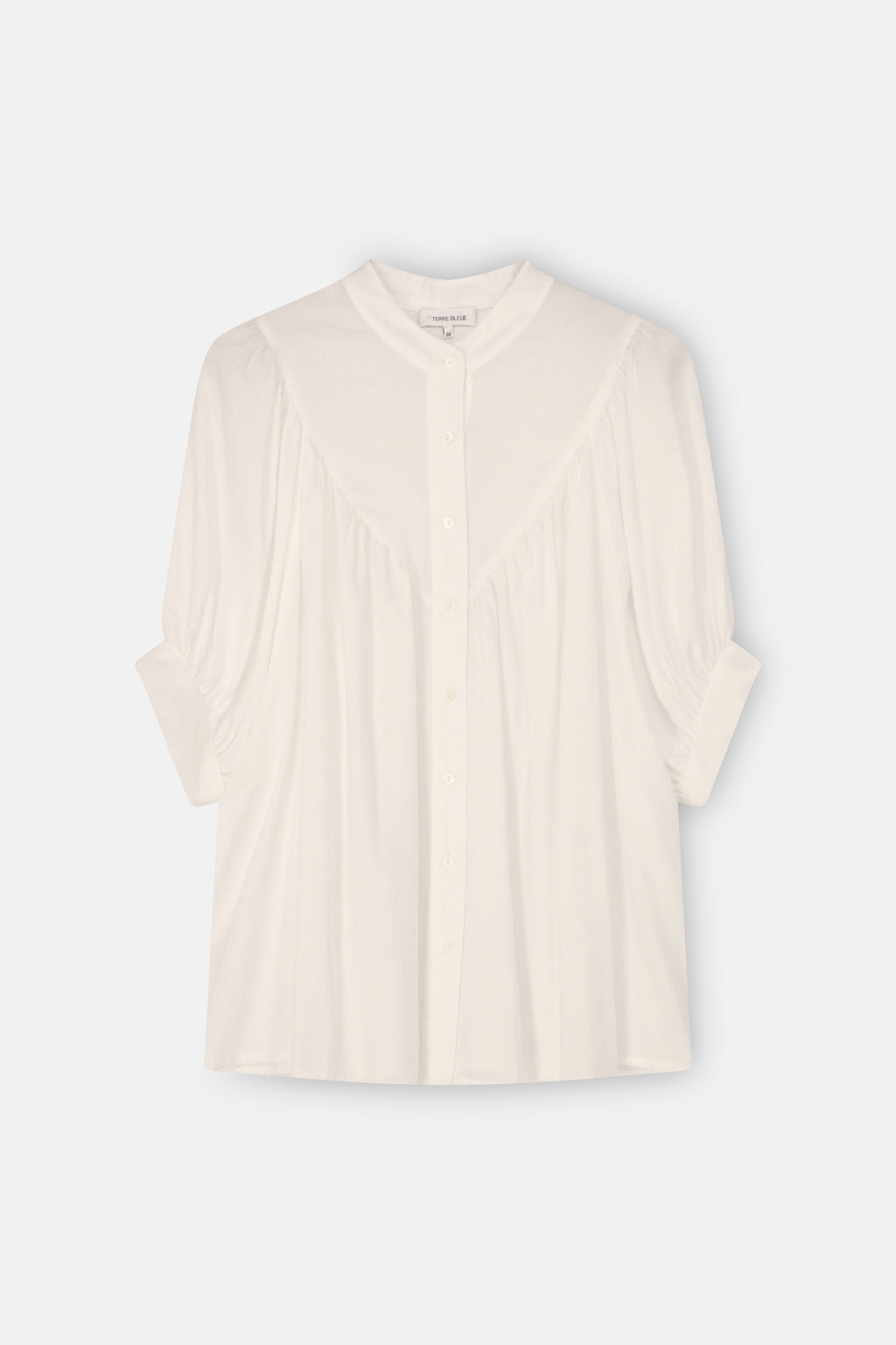 Blouses korte mouw wit Terre Bleue