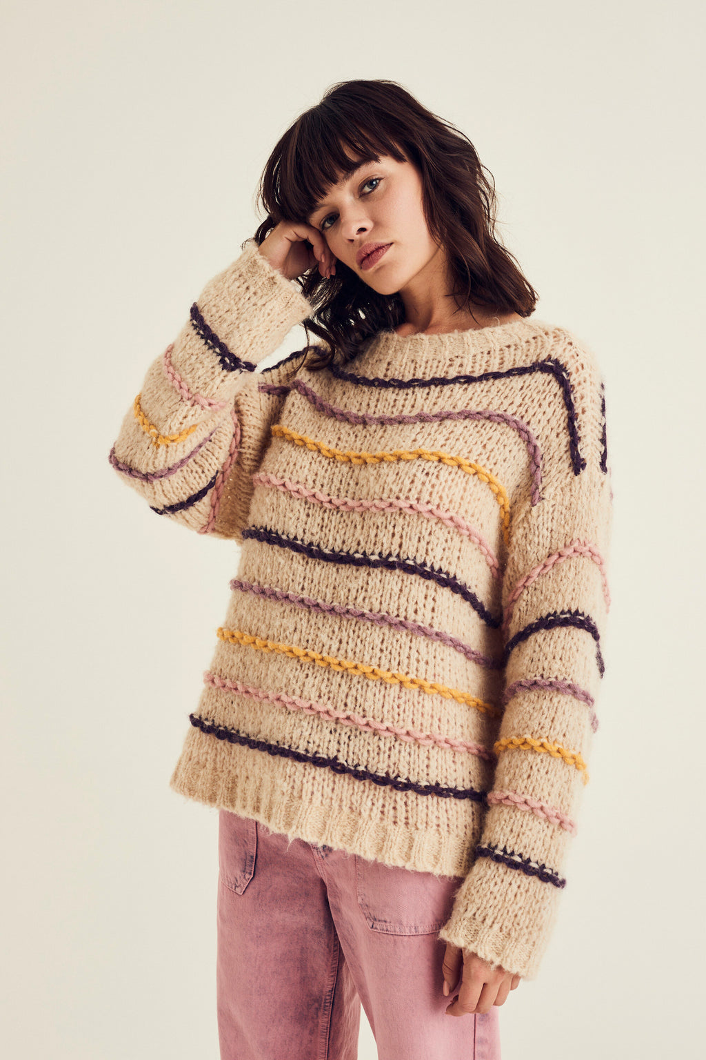 Pulls beige Terre Bleue
