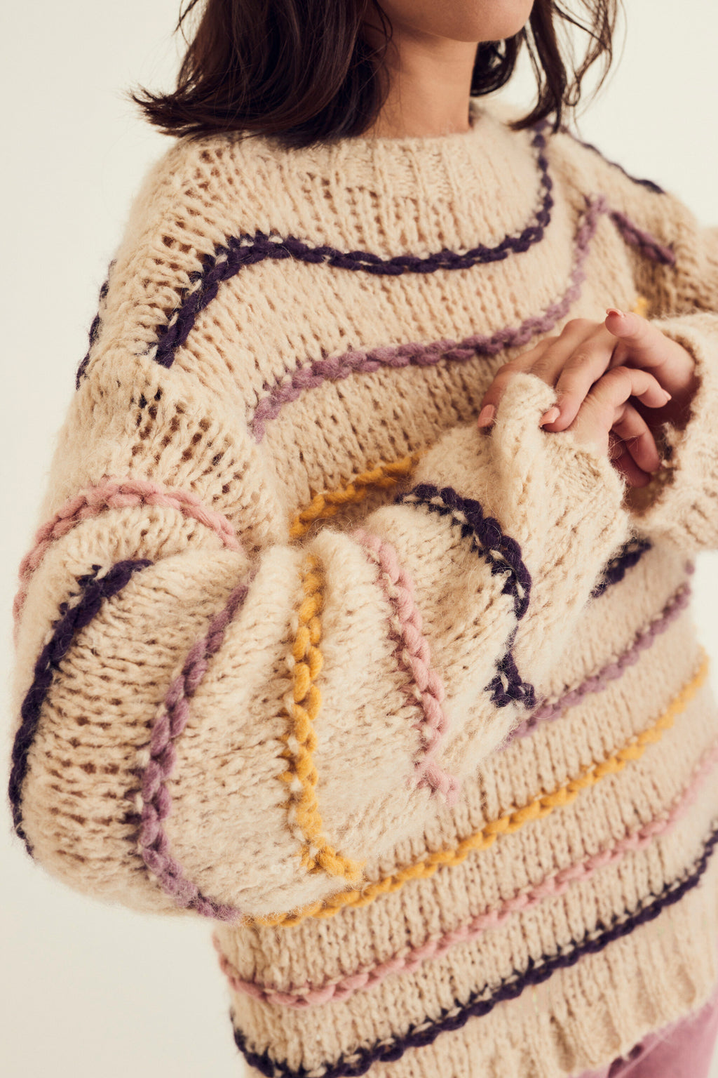 Pulls beige Terre Bleue