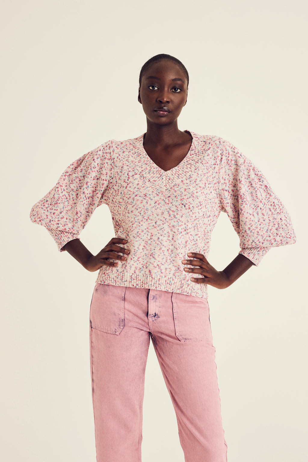 Pulls roze Terre Bleue