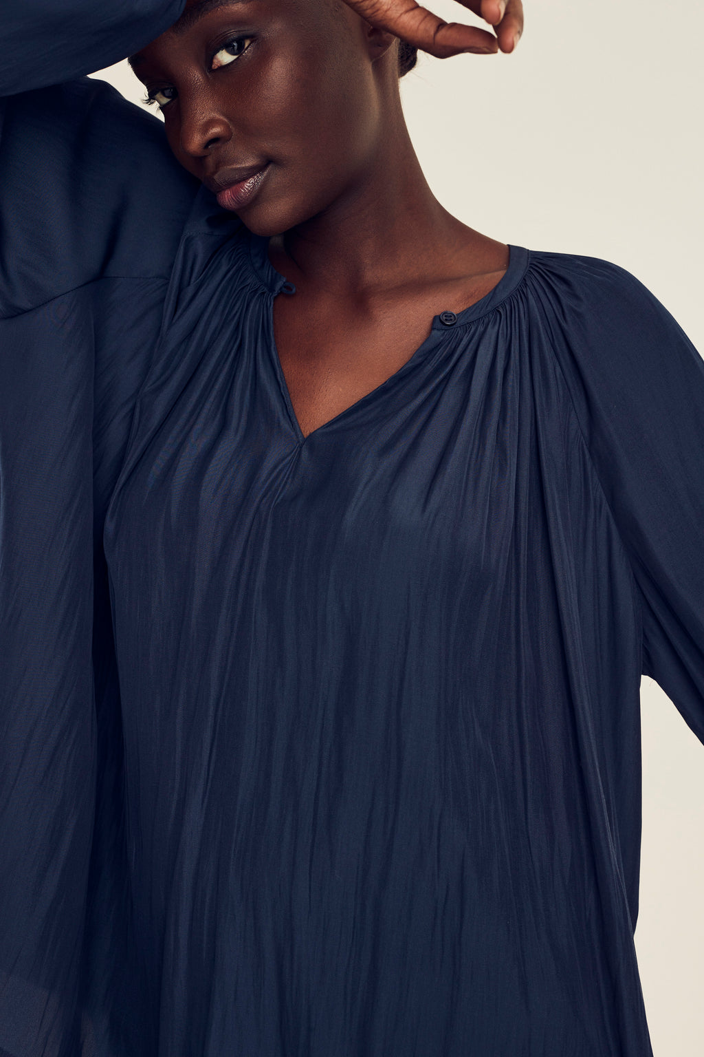 Blouses lange mouw navy Terre Bleue
