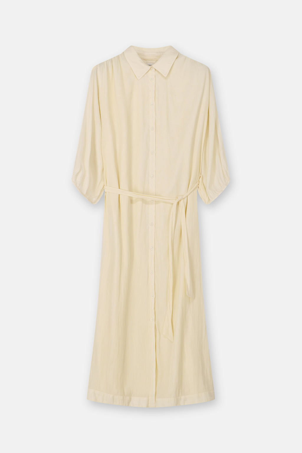 Jurken lange mouw beige Terre Bleue