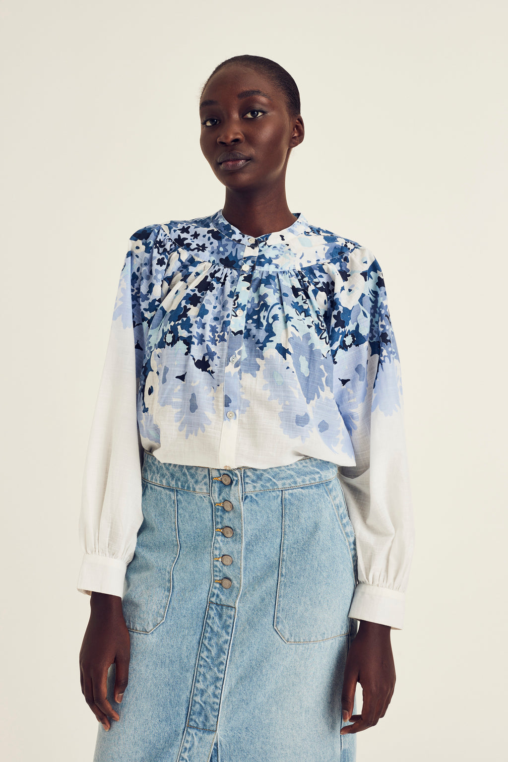 Blouses lange mouw wit Terre Bleue
