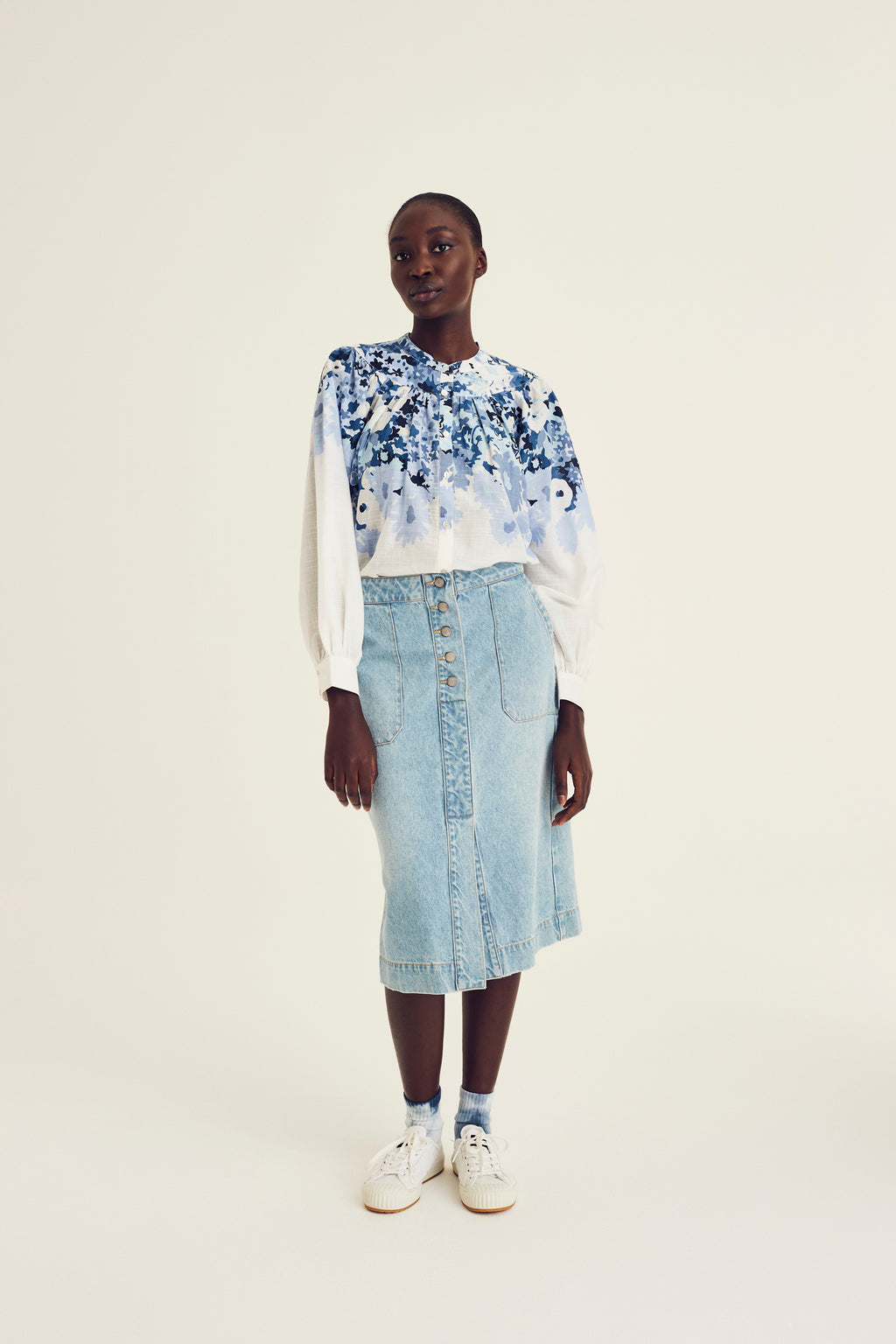 Blouses lange mouw wit Terre Bleue