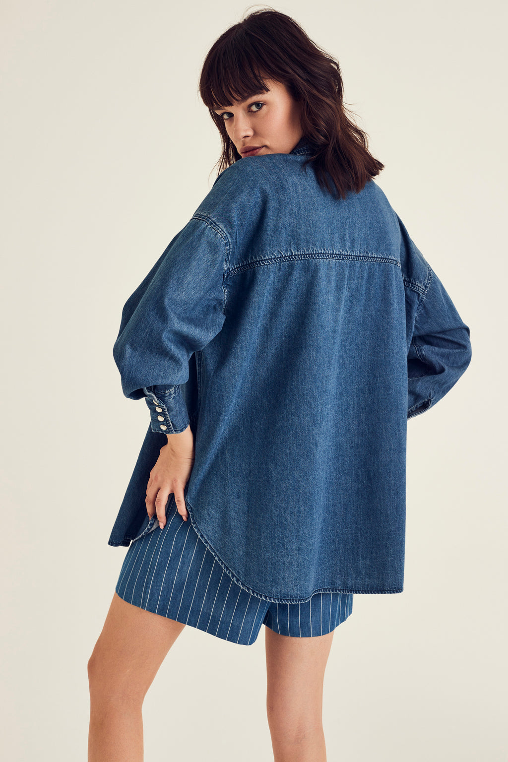 Blouses lange mouw blauw Terre Bleue