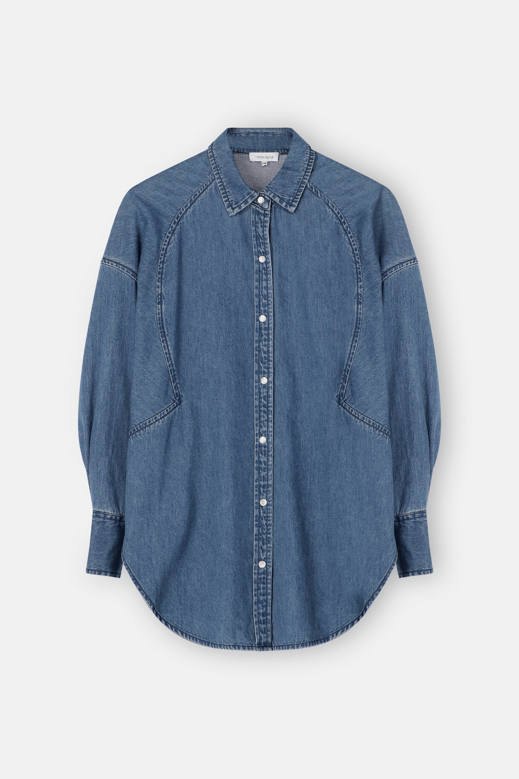 Blouses lange mouw blauw Terre Bleue