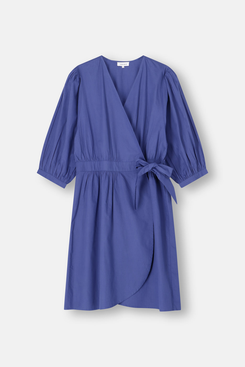 Jurken lange mouw blauw Terre Bleue