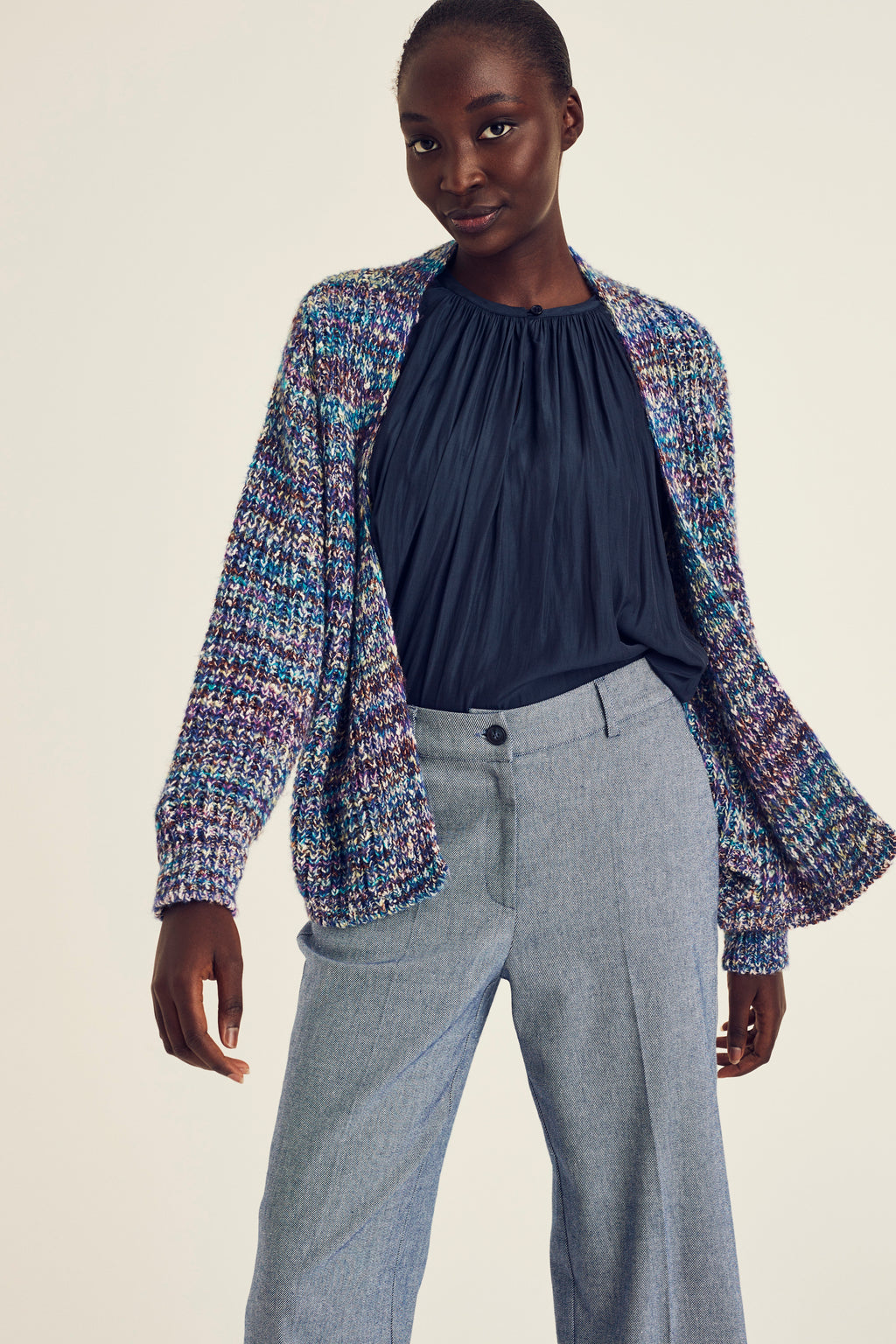 Cardigans blauw Terre Bleue