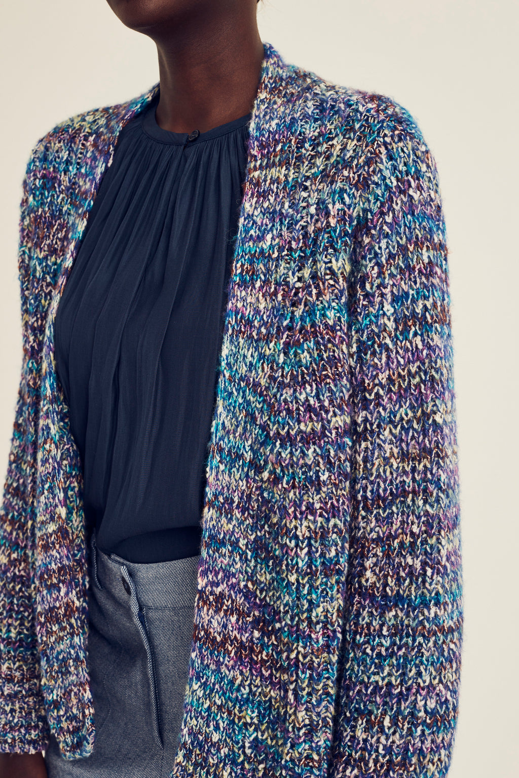 Cardigans blauw Terre Bleue