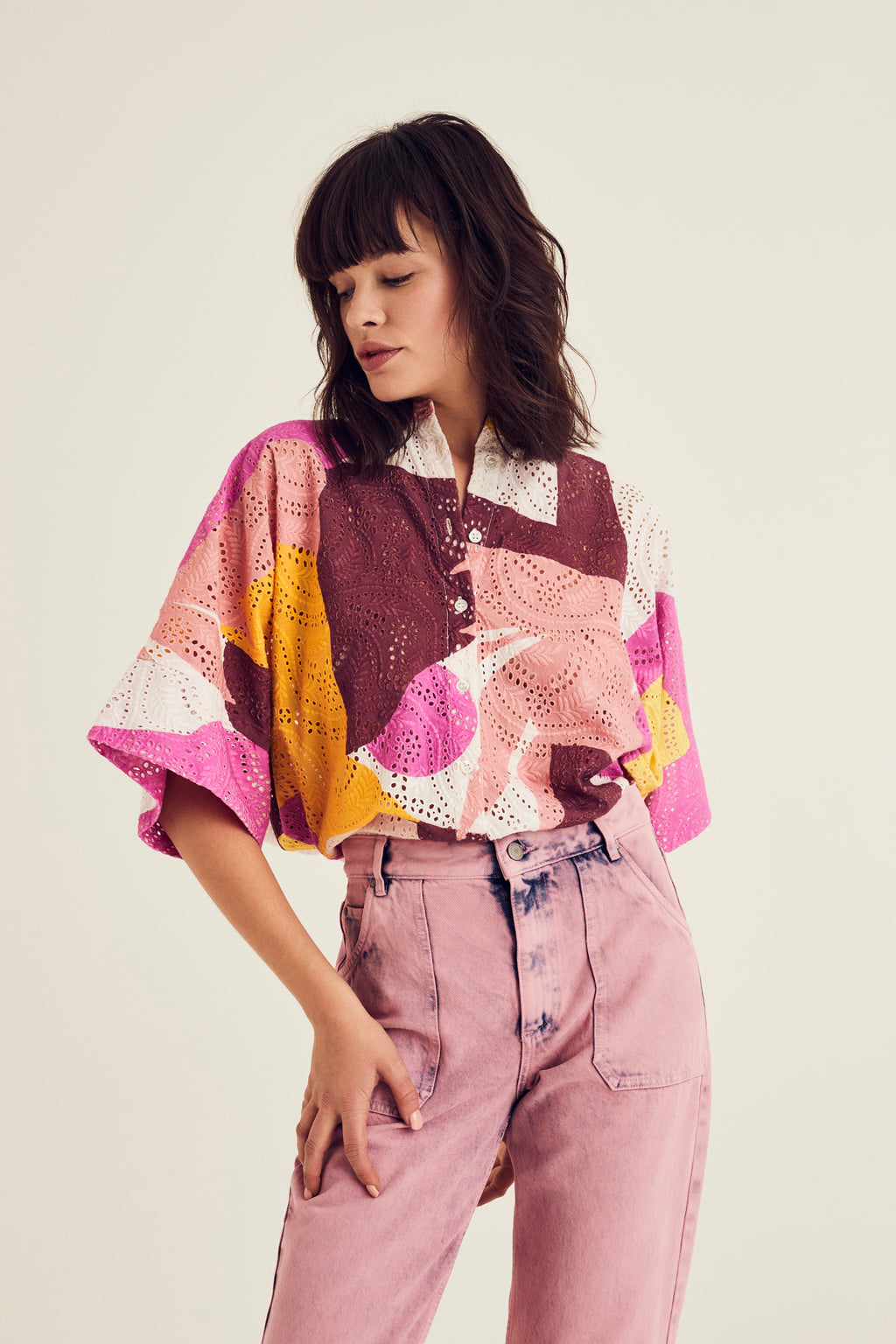Blouses korte mouw multicolor Terre Bleue