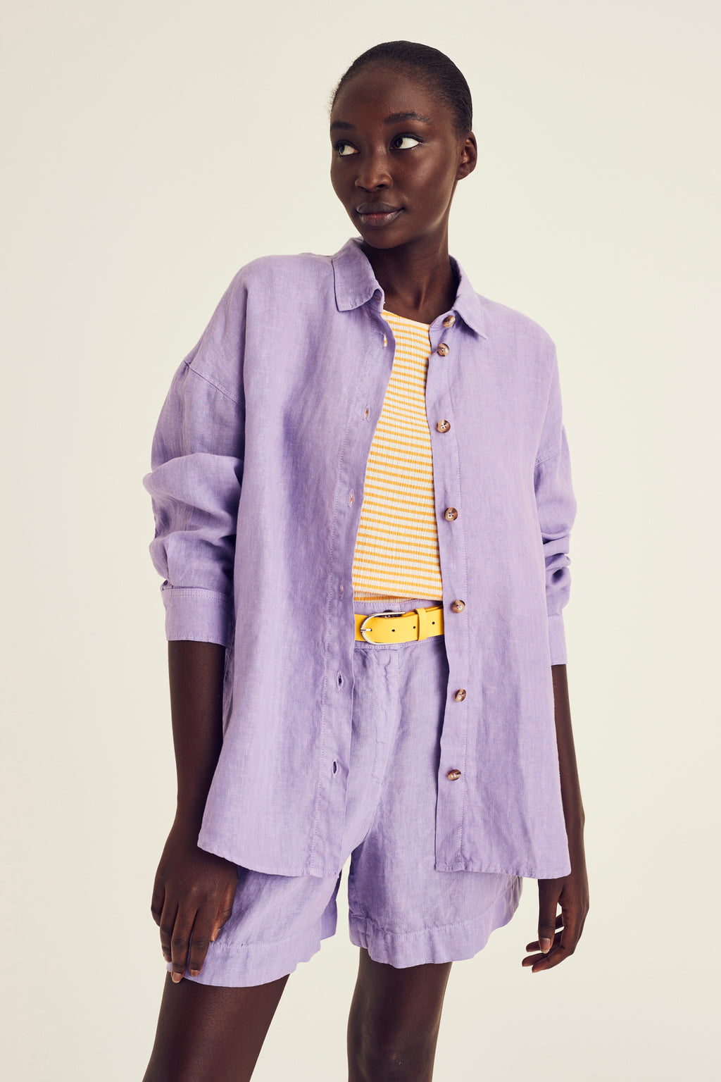 Blouses lange mouw paars Terre Bleue