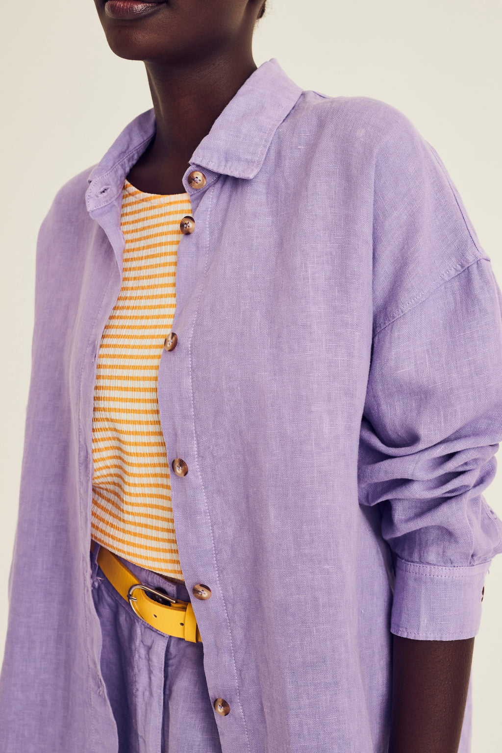 Blouses lange mouw paars Terre Bleue