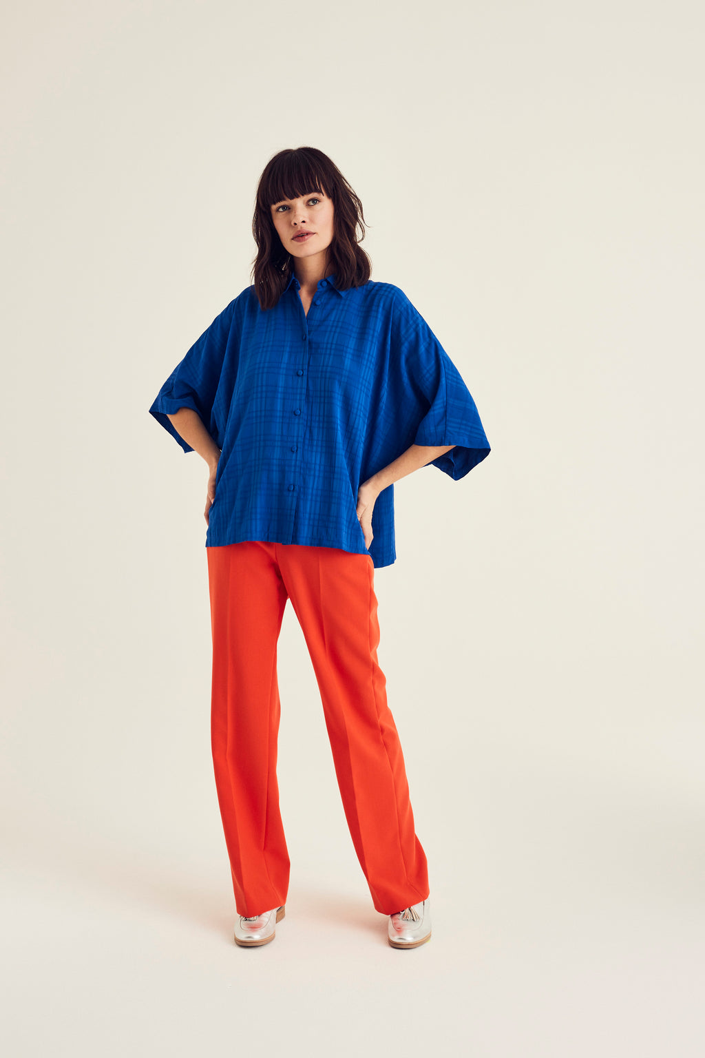 Blouses lange mouw blauw Terre Bleue