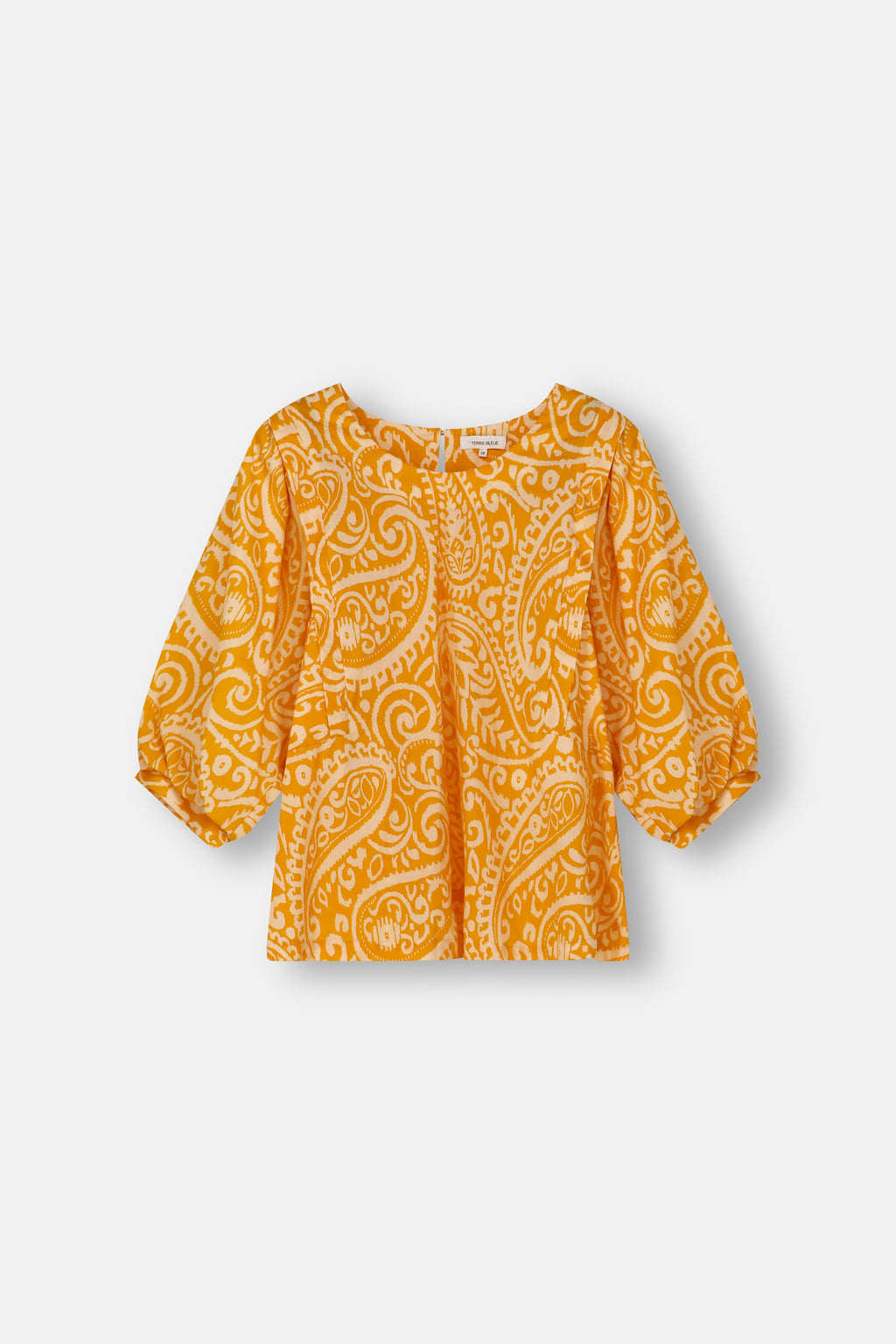 Blouses korte mouw oranje Terre Bleue