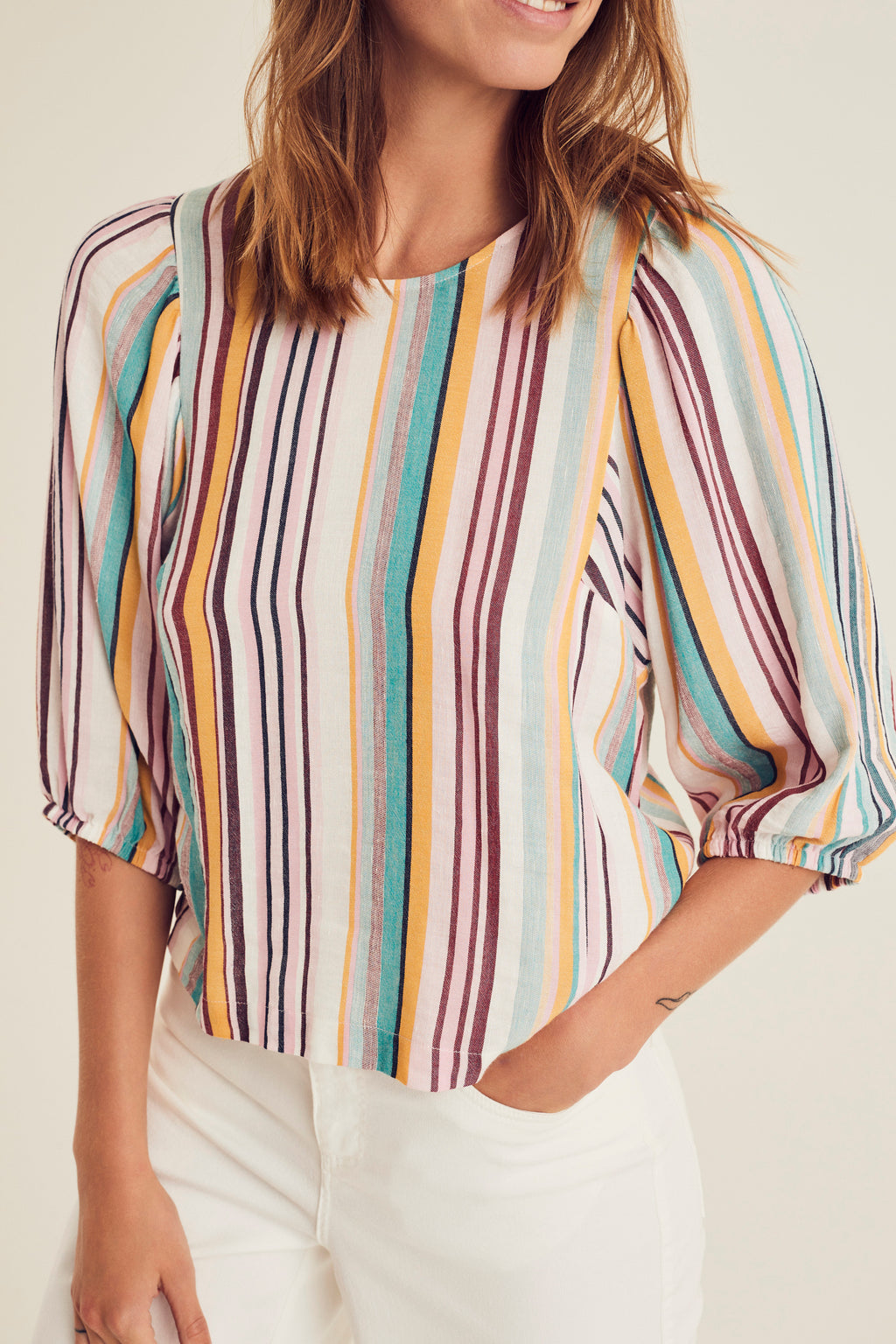 Blouses lange mouw blauw Terre Bleue