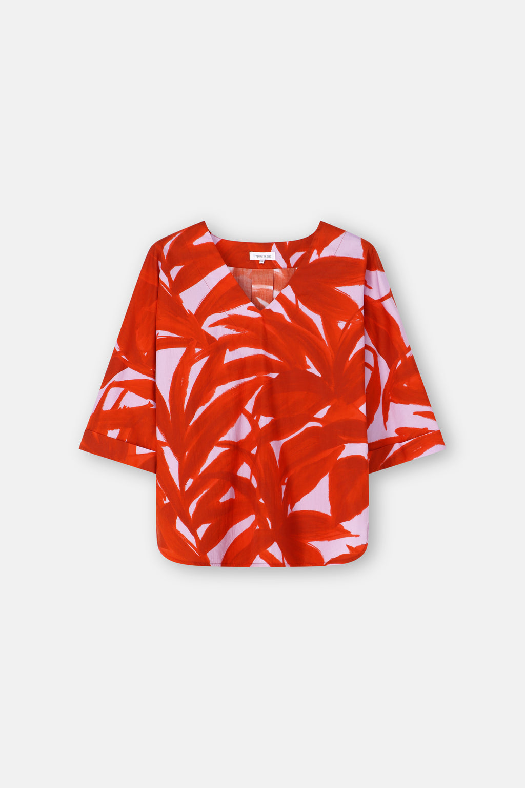 Blouses lange mouw rood Terre Bleue