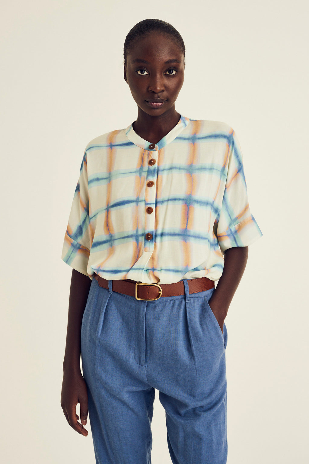 Blouses korte mouw multicolor Terre Bleue