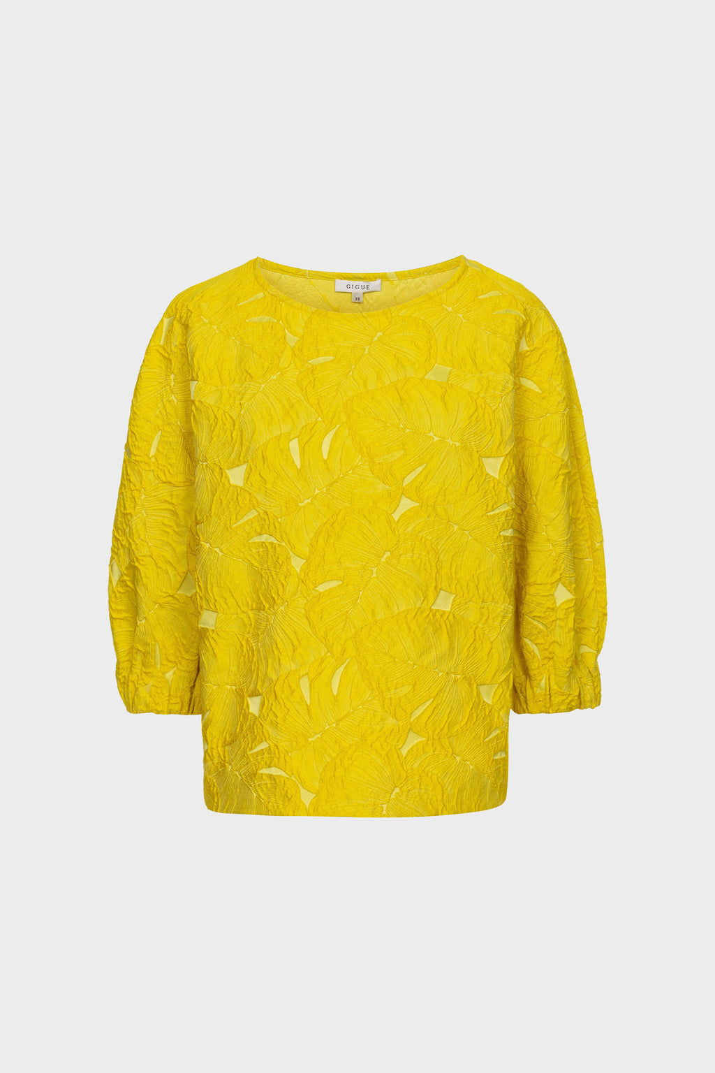 Blouses korte mouw geel Gigue