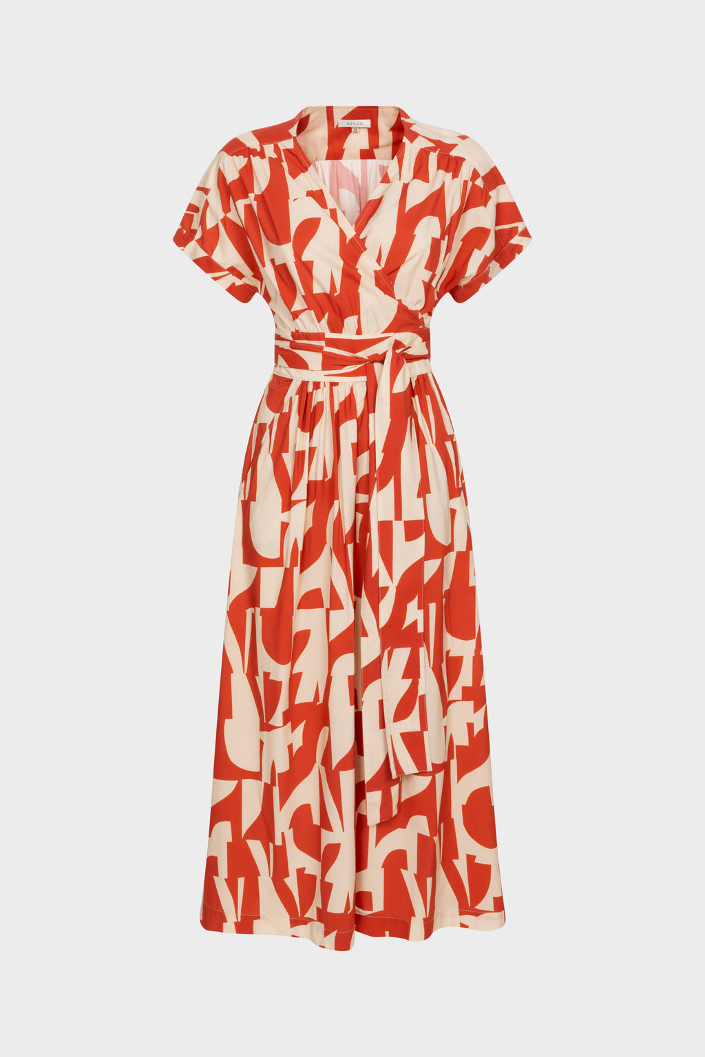 Jurken korte mouw rood Gigue