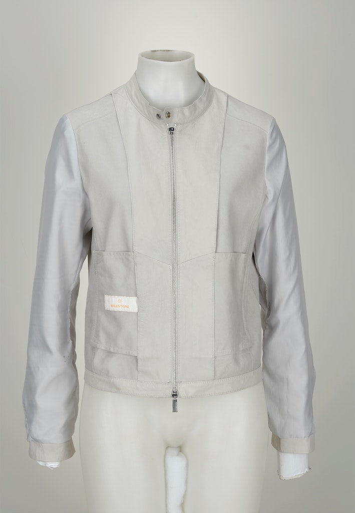 Leren jassen wit Milestone