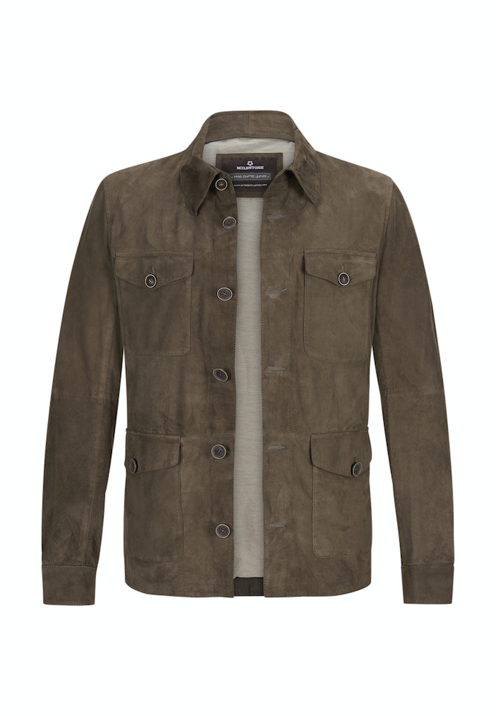 Leren jassen bruin Milestone