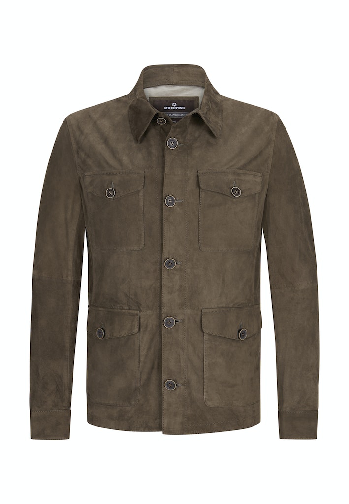 Leren jassen bruin Milestone