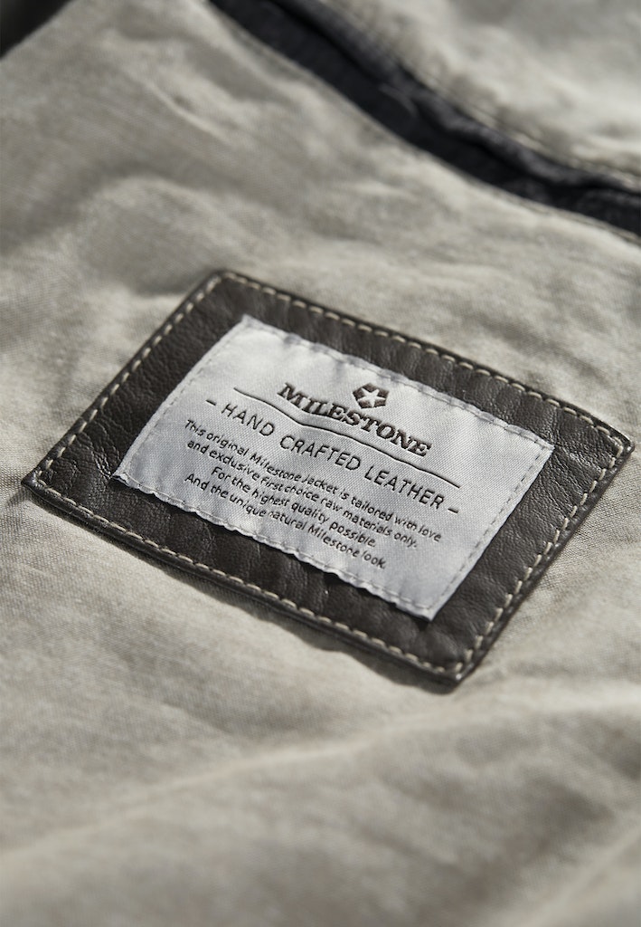 Leren jassen bruin Milestone