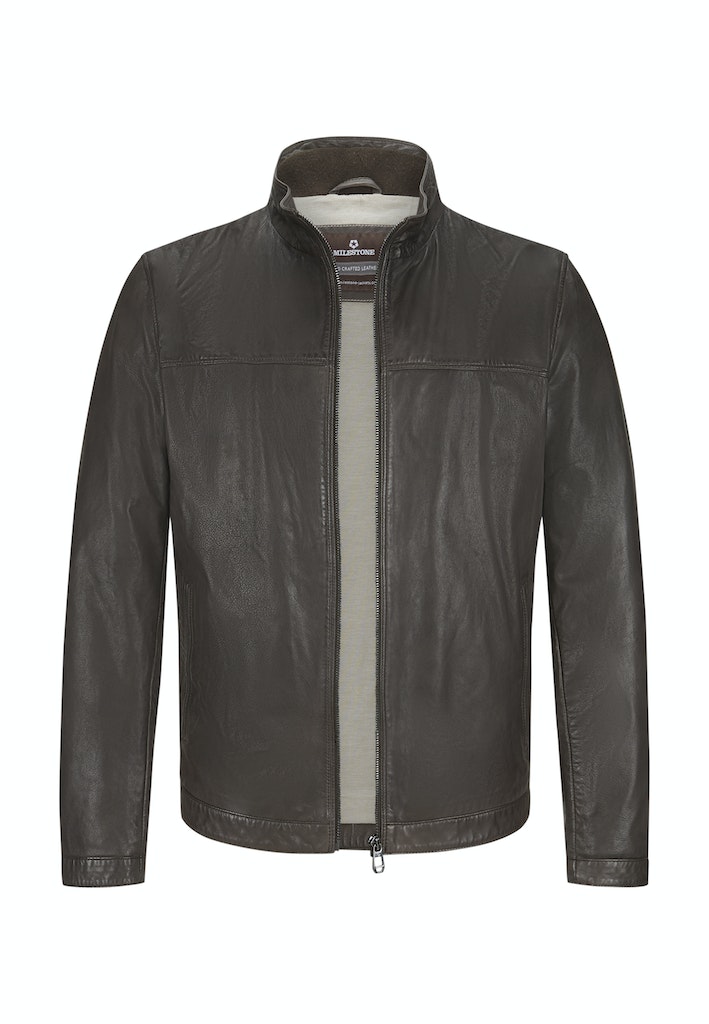 Leren jassen bruin Milestone