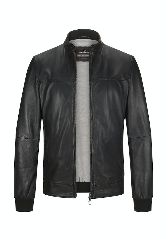 Leren jassen zwart Milestone