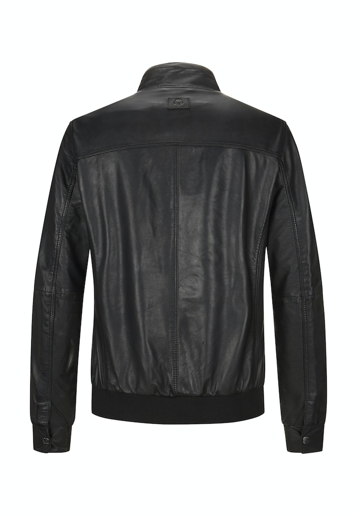 Leren jassen zwart Milestone
