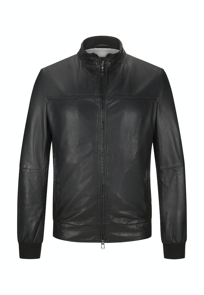 Leren jassen zwart Milestone