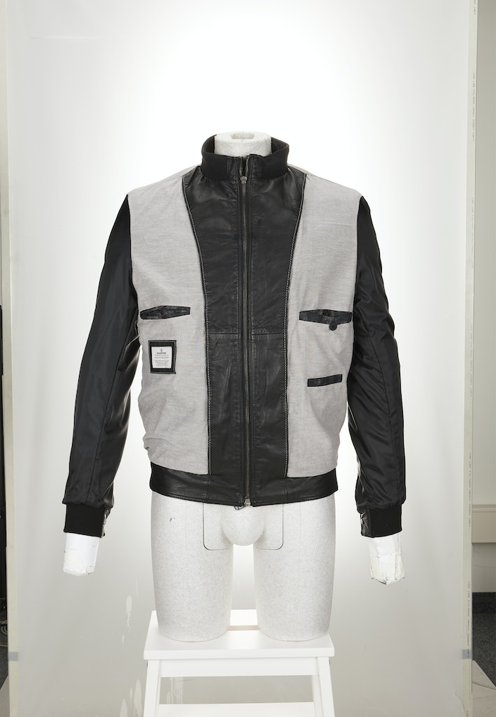 Leren jassen zwart Milestone