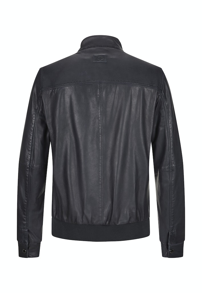 Leren jassen blauw Milestone