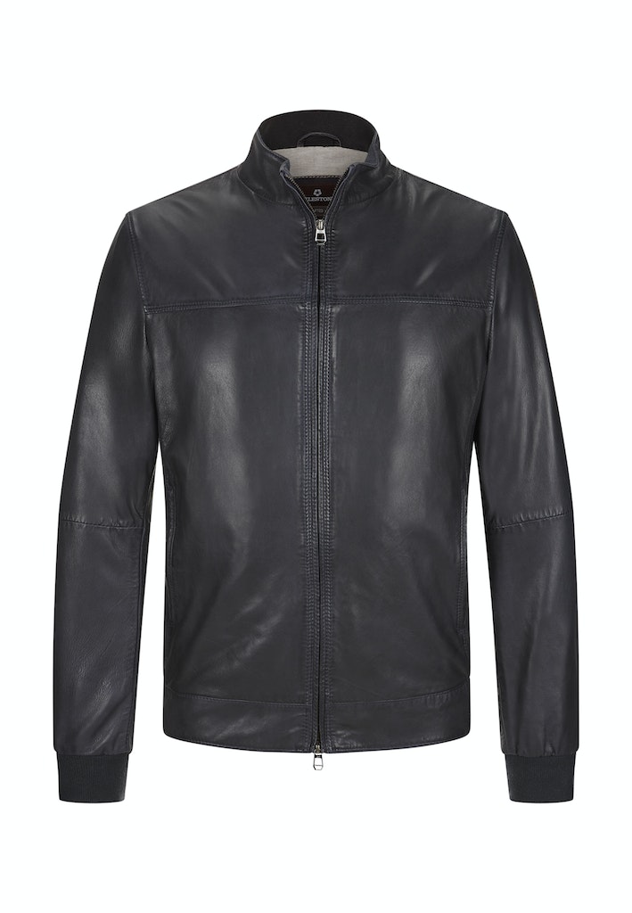 Leren jassen blauw Milestone