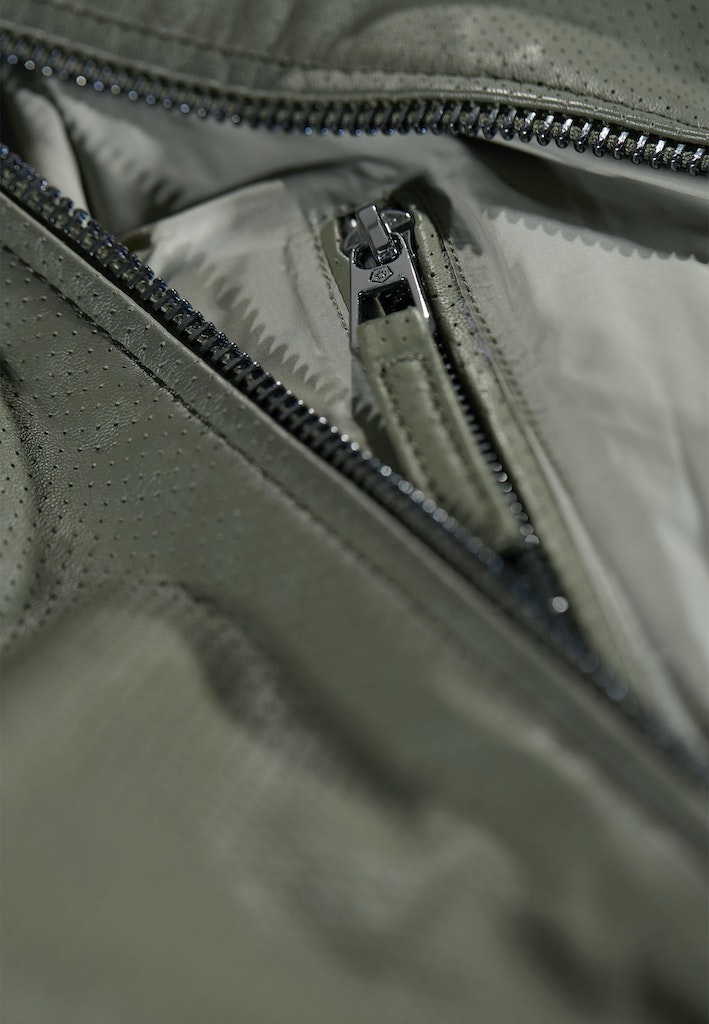 Leren jassen groen Milestone