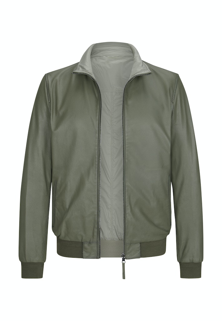 Leren jassen groen Milestone