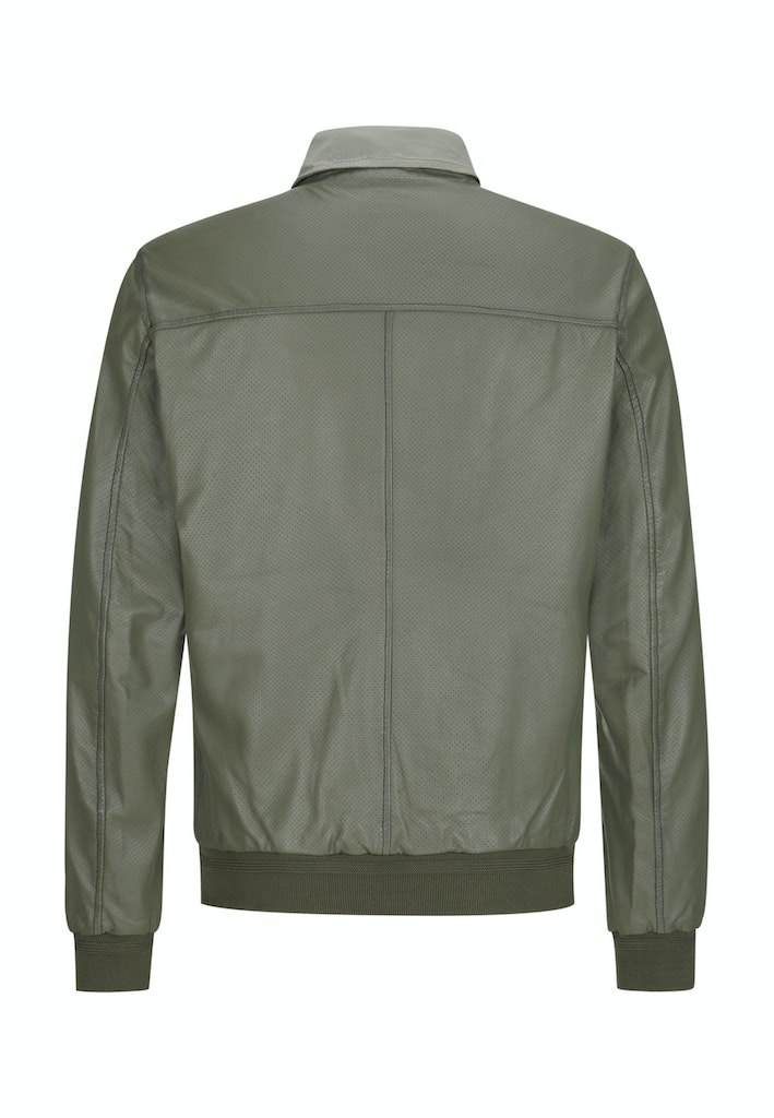 Leren jassen groen Milestone