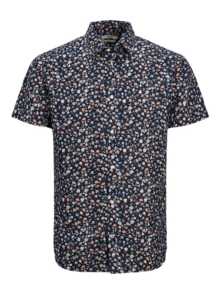 Hemden korte mouw navy JACK & JONES